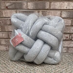 NEW Knot Studios Heather Gray Knot Pillow